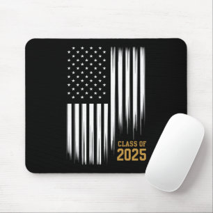 Class Of 2025 Senior American Flag Graduation  Mouse Mat