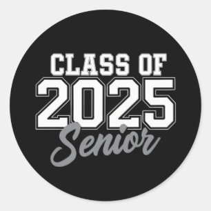 Class Of 2025 Senior Back To School 2025 Vintage Classic Round Sticker