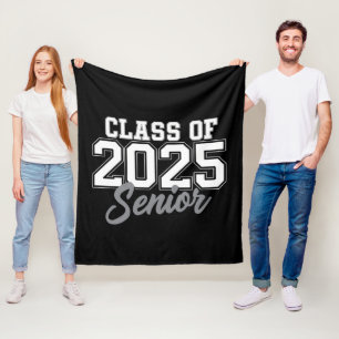 Class Of 2025 Senior Back To School 2025 Vintage  Fleece Blanket