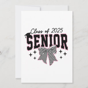 Class of 2025 Senior Bow Coquette Graduation Announcement
