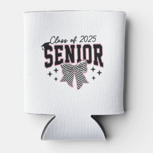 Class of 2025 Senior Bow Coquette Graduation  Can Cooler
