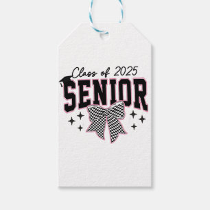 Class of 2025 Senior Bow Coquette Graduation  Gift Tags
