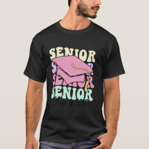 Class of 2025 Senior Coquette Bow Graduation 2025 T-Shirt