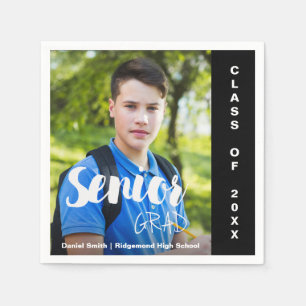 Class Of 2025 Senior Grad Photo Graduation Party Napkin