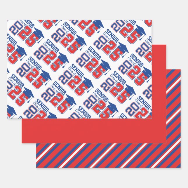  Class of 2025 Senior Graduation Wrapping Paper Sheet (Set)