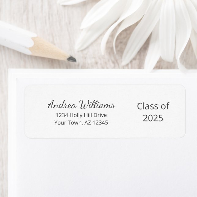 Class of 2025 Simple Graduation Return Address (Insitu)