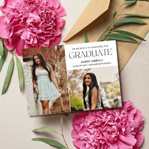 Class of 2025 Two Photo Graduation Announcement