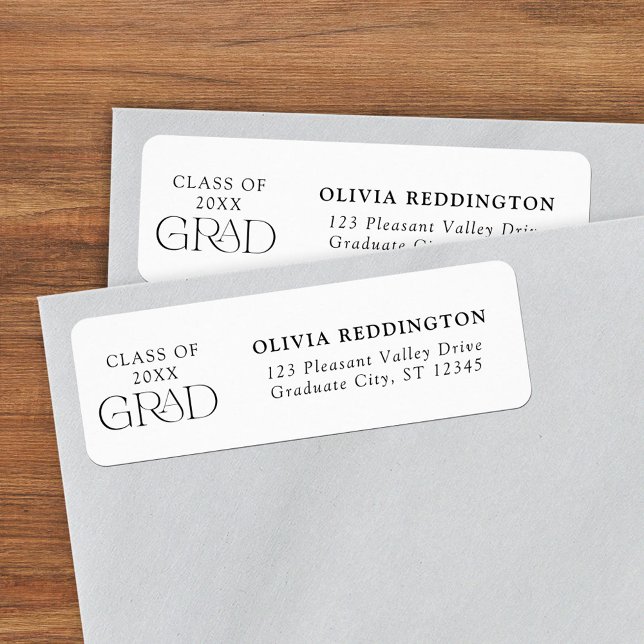 Class of 2025 Typography Grad Return Address (Creator Uploaded)