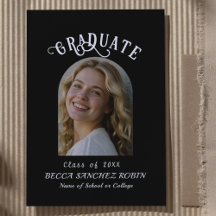 Class of 2025 typography graduation announcement