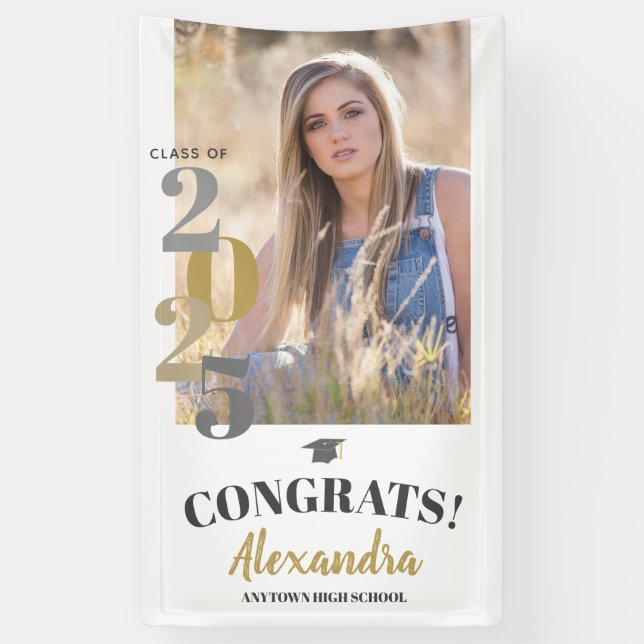 Class of 2025 Vertical Photo Graduation Banner (Vertical)