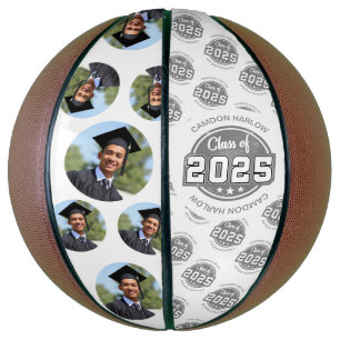 Class of 2025 Vintage Graduate Photo Basketball