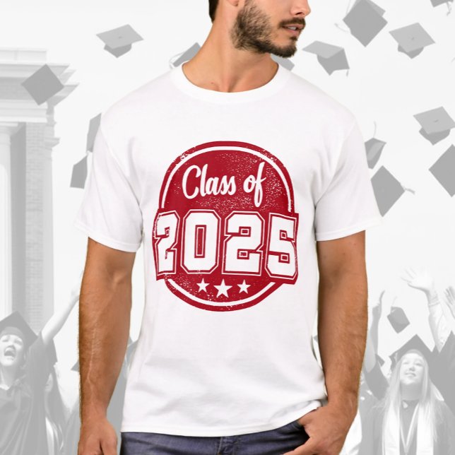 Class of 2025 Vintage Red Badge T-Shirt (Creator Uploaded)