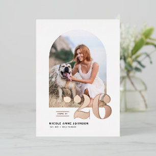 Class of 2026 Arch Photo Graduation Rose Gold