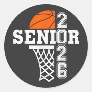 Class of 2026 basketball senior 26 player team gra classic round sticker