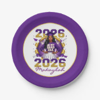 Class of 2026 Black Girl Grad Era Purple & Gold 