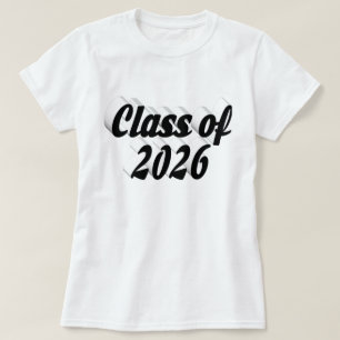 Class of 2026 black text graduation T-Shirt