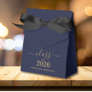 Class of 2026 Blue Gold Script Graduation   Favour Box