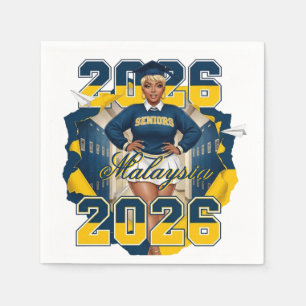 Class of 2026 Blue & Gold Senior Graduation  Napkin