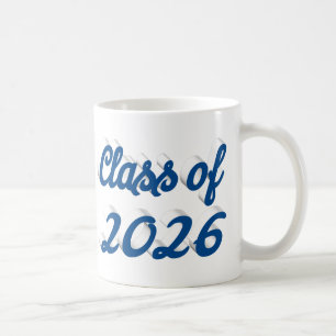 Class of 2026 blue script graduation  coffee mug