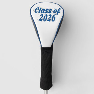 Class of 2026 blue text graduation  golf head cover