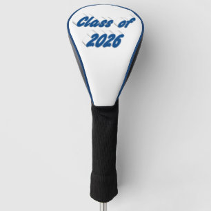 Class of 2026 blue typography graduation  golf head cover
