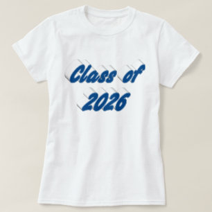Class of 2026 blue typography graduation T-Shirt