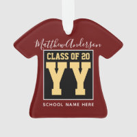 Class of 2026 Burgundy Black and Gold Graduation