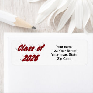 Class of 2026 burgundy typography graduation