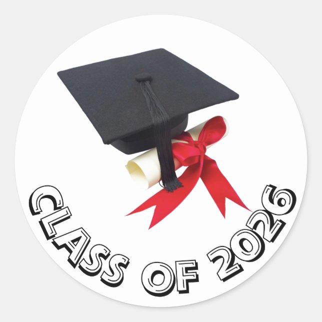 Class of 2026 Cap and Diploma Sticker by Janz (Front)