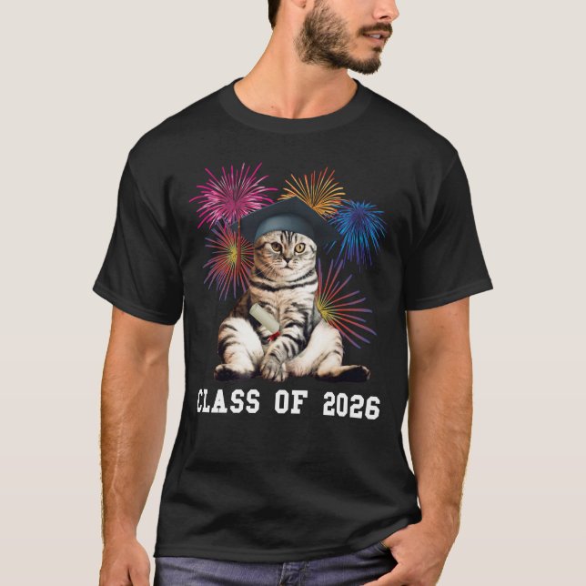 Class Of 2026 Cat Lover T-Shirt (Front)