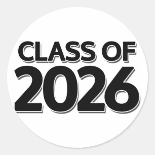 Class of 2026 classic round sticker