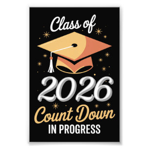 Class Of 2026 Count Down In Progress Peronalized Photo Print