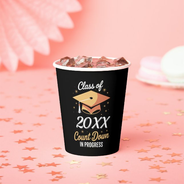 Class Of 2026 Count Down In Progress Personalised  Paper Cups (Insitu)