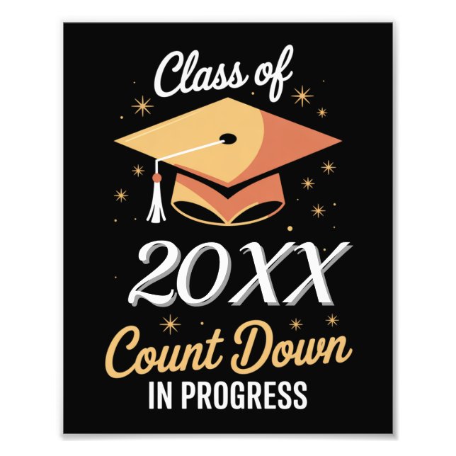 Class Of 2026 Count Down In Progress Personalised  Photo Print (Front)