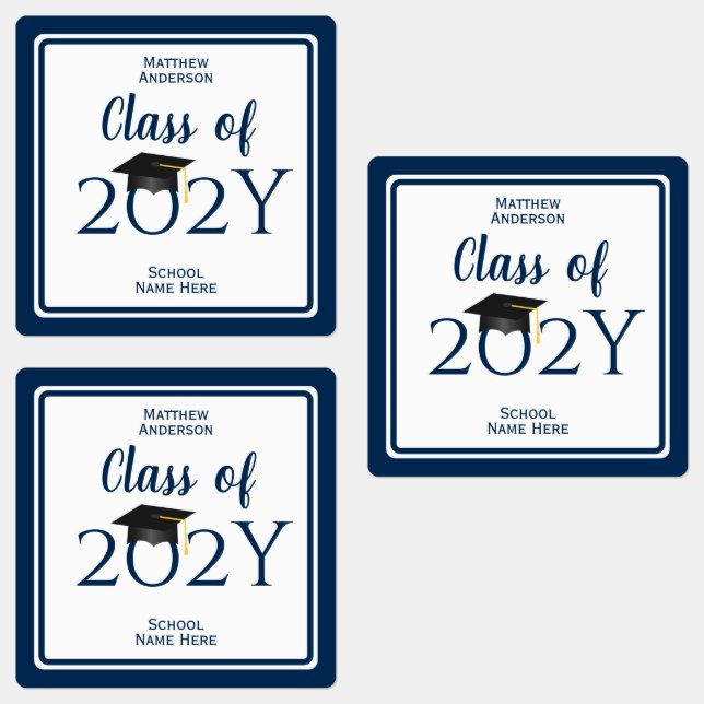 Class of 2026 Elegant Navy Blue Graduation Party (Group)