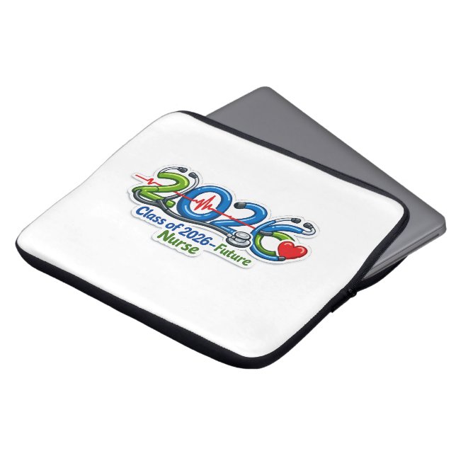 Class of 2026 Future Nurse Graduation Laptop Sleeve (Front Top)