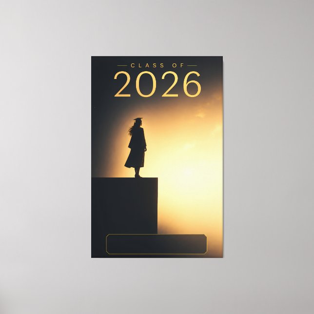 Class of 2026 Graduate Future Horizon Design Canvas Print (Front)