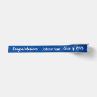 Class of 2026 Graduate Name Blue and White Script