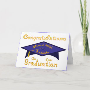 Class of 2026 Graduate Navy Blue Gold Card