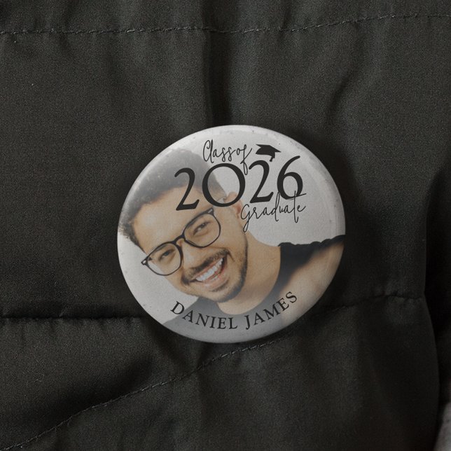 Class Of 2026 Graduate | Photo Graduation 3 Cm Round Badge (Creator Uploaded)