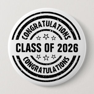 Class of 2026 Graduation  10 Cm Round Badge