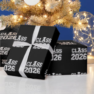 Class Of 2026 Graduation 26 Graduate Vintage Wrapping Paper