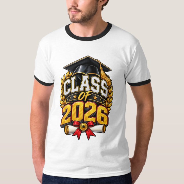 Class of 2026 Graduation Celebration Design T-Shirt (Front)