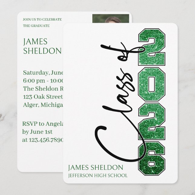 Class of 2026 Graduation Celebration Invitation  (Front/Back)
