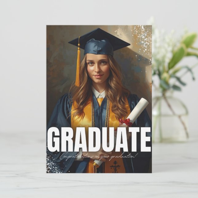 Class of 2026 Graduation Celebration Modern Invitation (Standing Front)