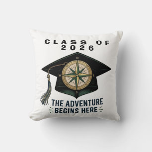 Class of 2026 Graduation Compass Mortarboard Cushion