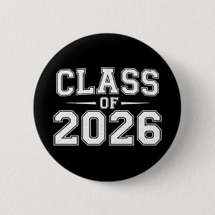 Class Of 2026 Graduation Graduate Retro Vintage 6 Cm Round Badge