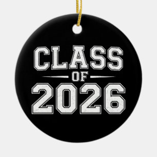 Class Of 2026 Graduation Graduate Retro Vintage Ceramic Tree Decoration