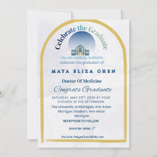 Class of 2026 Graduation Party Invitation | Purple