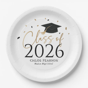 Class of 2026 Graduation Sticker Paper Plate